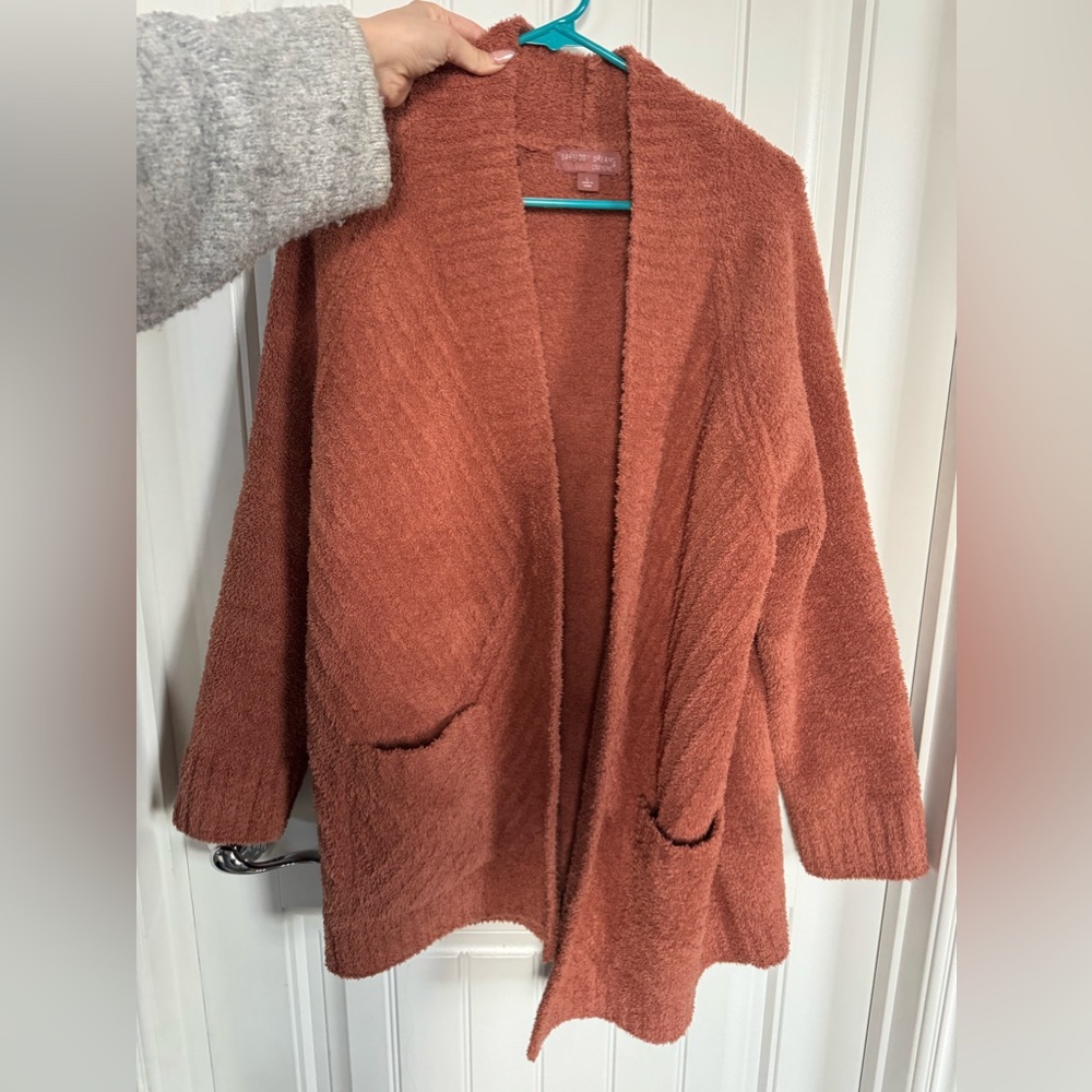 fuzzy cardigan